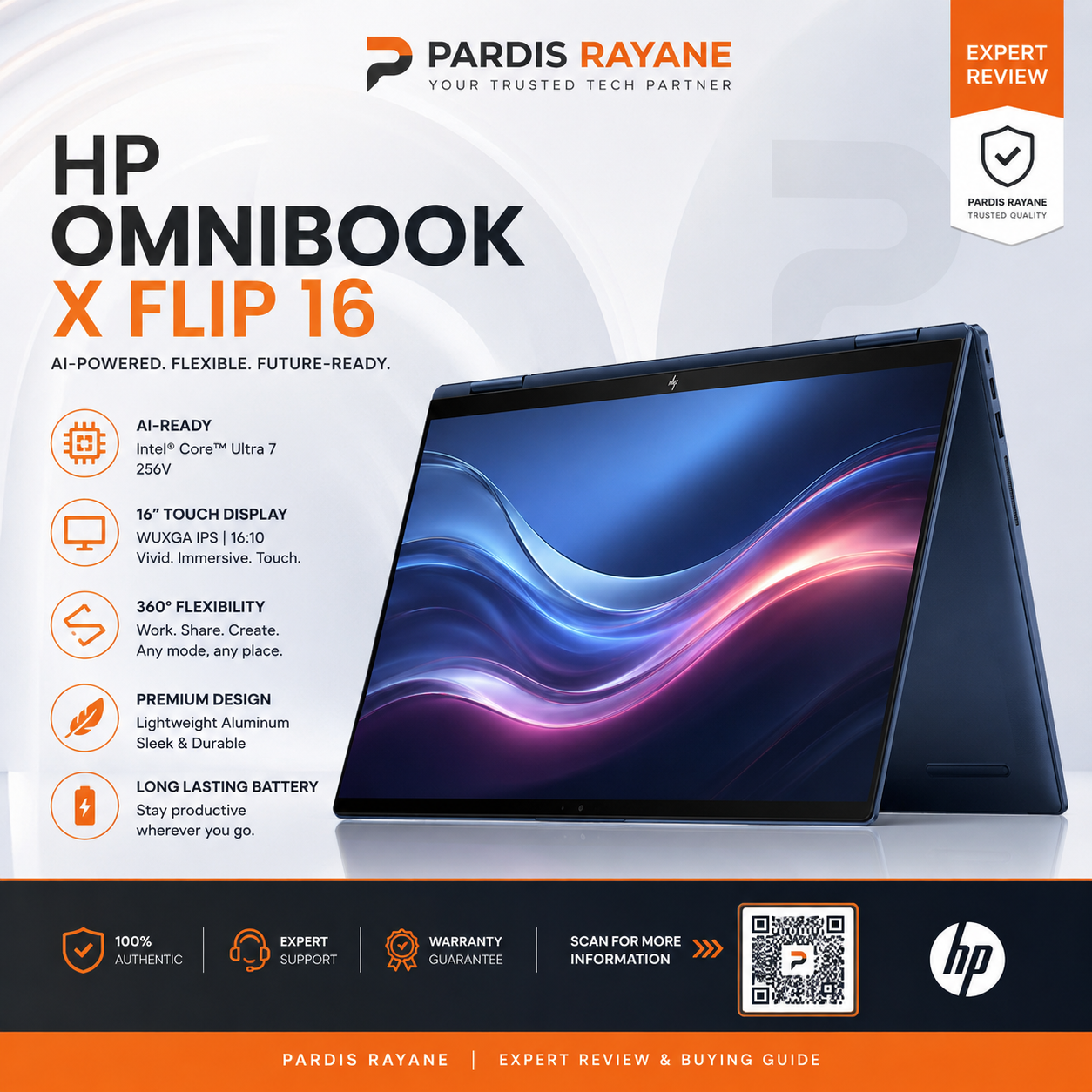 لپ تاپ HP OmniBook X Flip 16-as0023dx