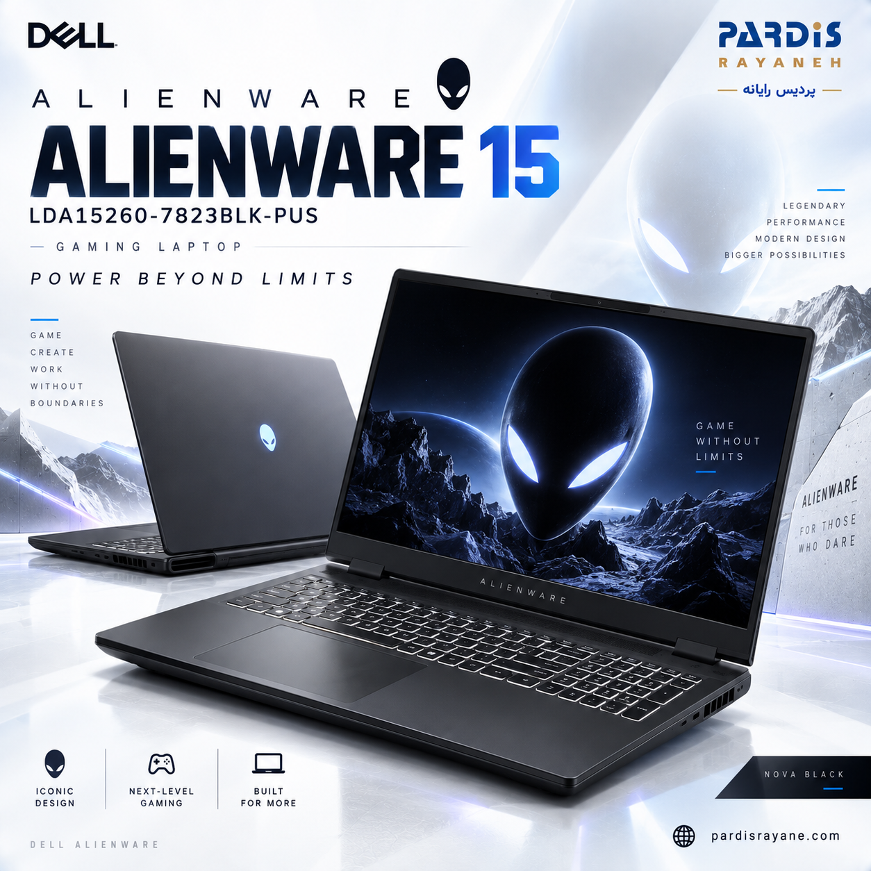 لپ تاپ گیمینگ دل Dell Alienware 15 LDA15260-7823BLK-PUS