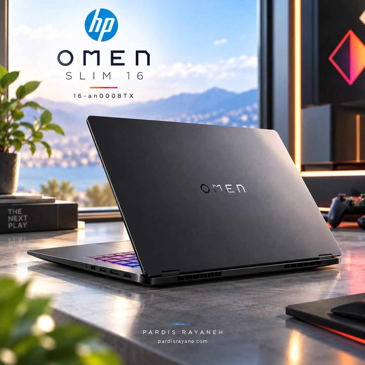 لپ تاپ اچ پی HP OMEN Slim Gaming 16-an0008TX